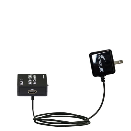 Gomadic Intelligent Compact AC Home Wall Charger suitable for the ViewHD HDMI AV Converter - High output power with a convenient, foldable plug design