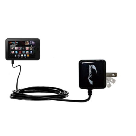 Gomadic Intelligent Compact AC Home Wall Charger suitable for the Vivitar Camelio - High output power with a convenient, foldable plug design - Uses T