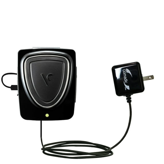 Gomadic Intelligent Compact AC Home Wall Charger suitable for the Voice Caddie VC200 - High output power with a convenient, foldable plug design - Use