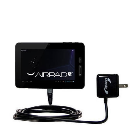 Gomadic Intelligent Compact AC Home Wall Charger suitable for the X10 Airpad 7P - High output power with a convenient, foldable plug design - Uses Tip