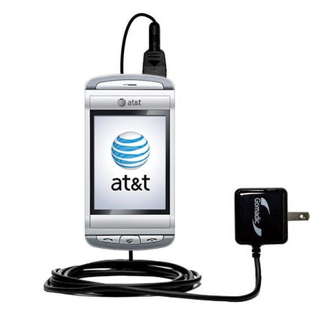 Gomadic Intelligent Compact AC Home Wall Charger suitable for the AT&T QuickFire GTX75G - High output power with a convenient, foldable plug design -