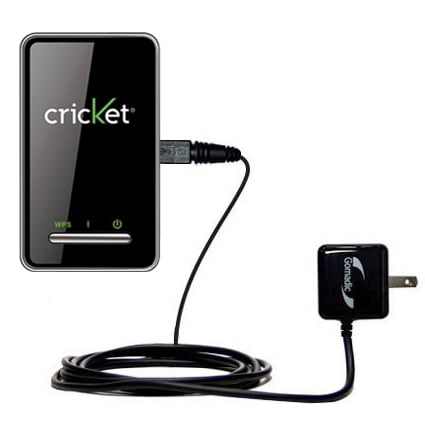Gomadic Intelligent Compact AC Home Wall Charger suitable for the Cricket Crosswave WiFi Hotspot - High output power with a convenient, foldable plug
