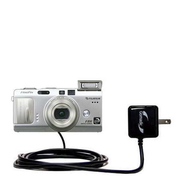 Gomadic Intelligent Compact AC Home Wall Charger suitable for the Fujifilm FinePix F810 - High output power with a convenient, foldable plug design -