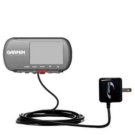 Gomadic Intelligent Compact AC Home Wall Charger suitable for the Garmin Forerunner 301 - High output power with a convenient, foldable plug design -