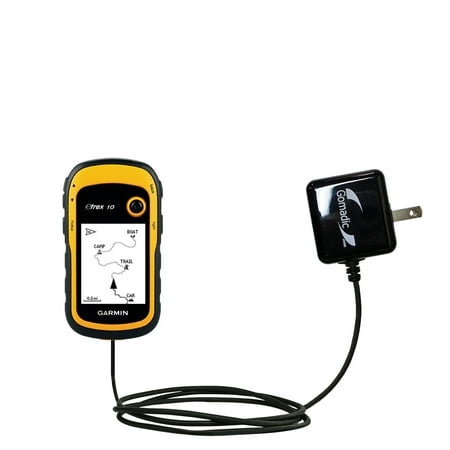 Gomadic Intelligent Compact AC Home Wall Charger suitable for the Garmin etrex 10 20 30 - High output power with a convenient, foldable plug design -