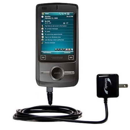 Gomadic Intelligent Compact AC Home Wall Charger suitable for the Gigabyte GSMART MS820 - High output power with a convenient, foldable plug design -