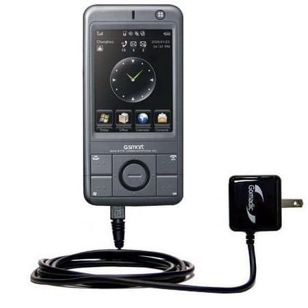 Gomadic Intelligent Compact AC Home Wall Charger suitable for the Gigabyte GSMART MW702 - High output power with a convenient, foldable plug design -