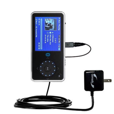 Gomadic Intelligent Compact AC Home Wall Charger suitable for the Insignia NS-4V24 - High output power with a convenient, foldable plug design - Uses