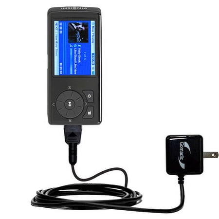 Gomadic Intelligent Compact AC Home Wall Charger suitable for the Insignia NS-DV2GNS-DV4G - High output power with a convenient, foldable plug design