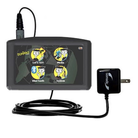 Gomadic Intelligent Compact AC Home Wall Charger suitable for the Maylong FD-430 GPS For Dummies - High output power with a convenient, foldable plug