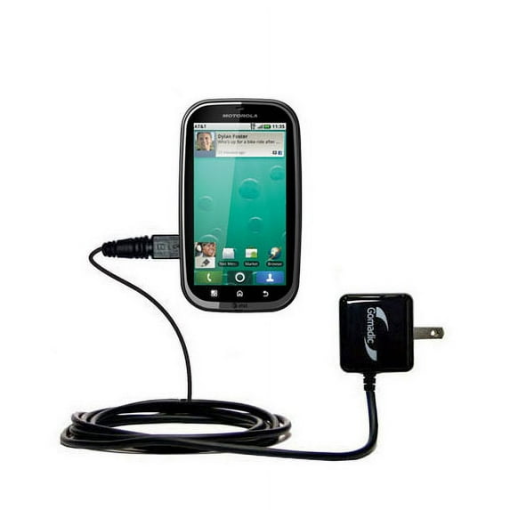 Gomadic Intelligent Compact AC Home Wall Charger suitable for the Motorola Kobe