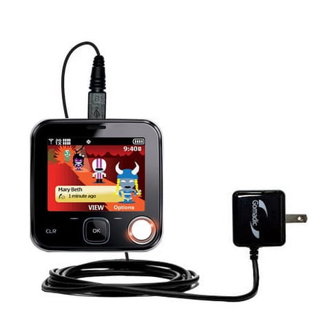 Gomadic Intelligent Compact AC Home Wall Charger suitable for the Nokia 7705 Twist - High output power with a convenient, foldable plug design - Uses