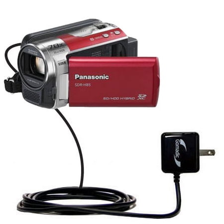 Gomadic Intelligent Compact AC Home Wall Charger suitable for the Panasonic SDR-T55 Video Camera - High output power with a convenient, foldable plug