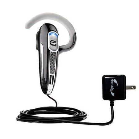 Gomadic Intelligent Compact AC Home Wall Charger suitable for the Plantronics Voyager 520 - High output power with a convenient, foldable plug design