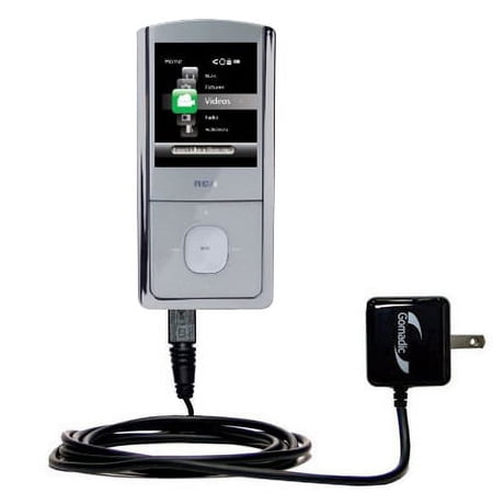 Gomadic Intelligent Compact AC Home Wall Charger suitable for the RCA M4304 Opal Digital Media Player - High output power with a convenient, foldable