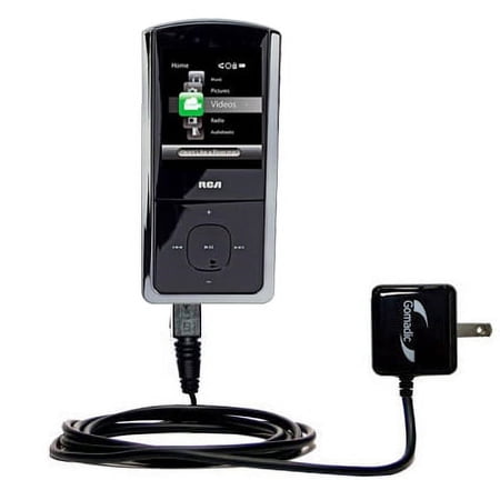 Gomadic Intelligent Compact AC Home Wall Charger suitable for the RCA M4308 Opal Digital Media Player - High output power with a convenient, foldable