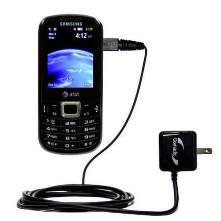 Gomadic Intelligent Compact AC Home Wall Charger suitable for the Samsung SGH-A667 - High output power with a convenient, foldable plug design - Uses