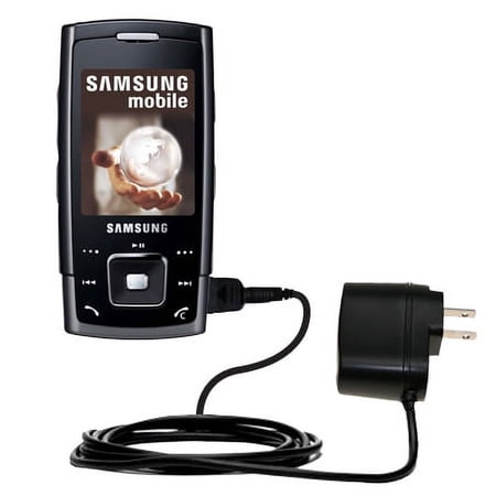 Gomadic Intelligent Compact AC Home Wall Charger suitable for the Samsung SGH-E900 - High output power with a convenient, foldable plug design - Uses