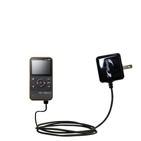 Gomadic Intelligent Compact AC Home Wall Charger suitable for the Samsung W300 / HMX-W300 - High output power with a convenient, foldable plug design