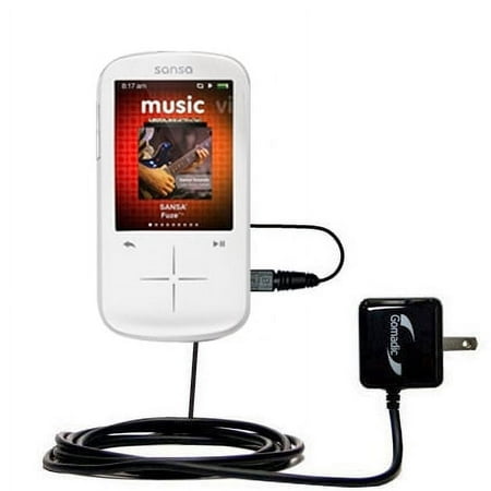 Gomadic Intelligent Compact AC Home Wall Charger suitable for the Sandisk Sansa Fuze Plus - High output power with a convenient, foldable plug design