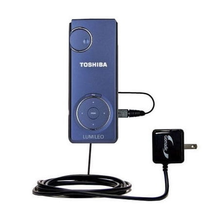 Gomadic Intelligent Compact AC Home Wall Charger suitable for the Toshiba Lumileo M200 - High output power with a convenient, foldable plug design -