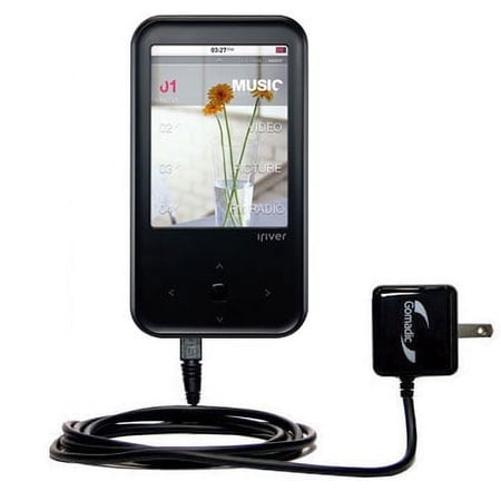 Gomadic Intelligent Compact AC Home Wall Charger suitable for the iRiver S100 - High output power with a convenient, foldable plug design - Uses TipEx