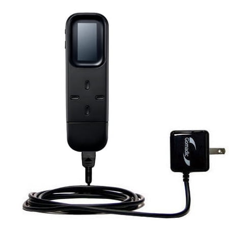 Gomadic Intelligent Compact AC Home Wall Charger suitable for the iRiver T8 - High output power with a convenient, foldable plug design - Uses TipExch