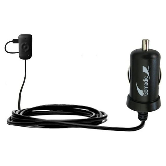 Gomadic Intelligent Compact Car / Auto DC Charger suitable for the Jabra CLIPPER - 2A / 10W power at half the size. Uses Gomadic TipExchange Technolog