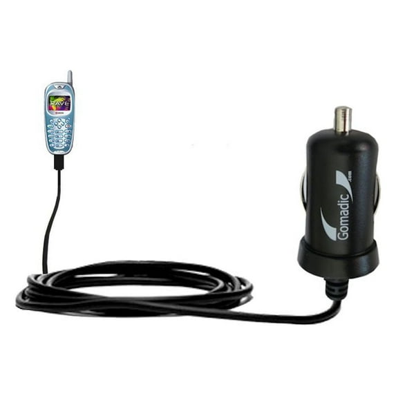 Gomadic Intelligent Compact Car / Auto DC Charger suitable for the Kyocera RAVE - 2A / 10W power at half the size. Uses Gomadic TipExchange Technology