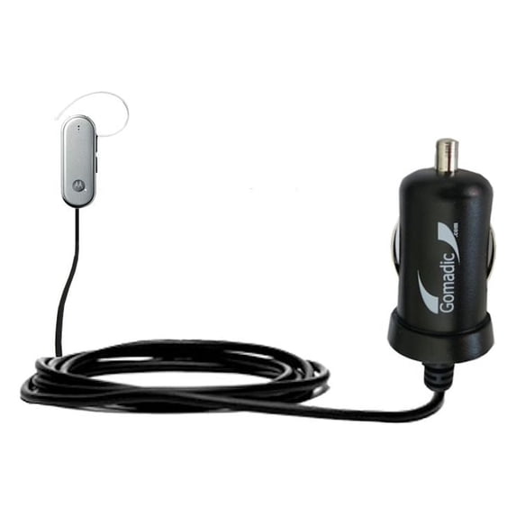 Gomadic Intelligent Compact Car / Auto DC Charger suitable for the Motorola H790 - 2A / 10W power at half the size. Uses Gomadic TipExchange Technolog