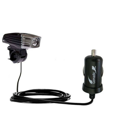 Gomadic Intelligent Compact Car / Auto DC Charger suitable for the Nite Rider MiNewt Mini 350 - 2A / 10W power at half the size. Uses Gomadic TipExcha