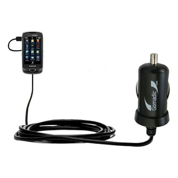 Gomadic Intelligent Compact Car / Auto DC Charger suitable for the Samsung Reality - 2A / 10W power at half the size. Uses Gomadic TipExchange Technol