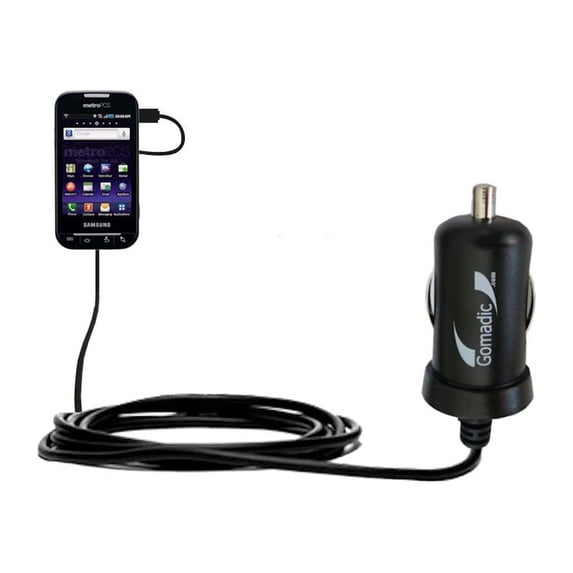 Gomadic Intelligent Compact Car / Auto DC Charger suitable for the Samsung SCH-R910 - 2A / 10W power at half the size. Uses Gomadic TipExchange Techno