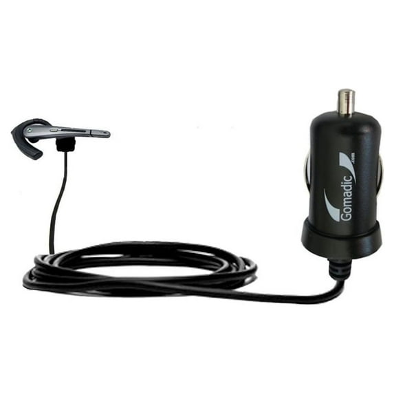 Gomadic Intelligent Compact Car / Auto DC Charger suitable for the Sony Ericsson Bluetooth Headset HBH-300 - 2A / 10W power at half the size. Uses Gom