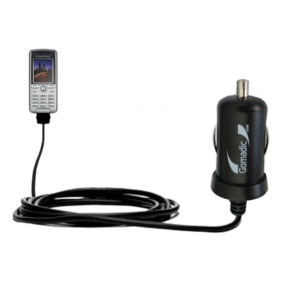 Gomadic Intelligent Compact Car / Auto DC Charger suitable for the Sony Ericsson K320i - 2A / 10W power at half the size. Uses Gomadic TipExchange Tec