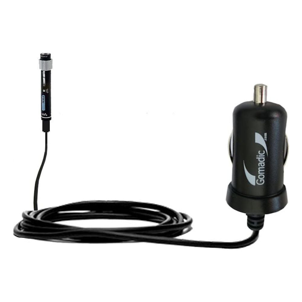 Gomadic Intelligent Compact Car / Auto DC Charger suitable for the Sony  Walkman NW-S205F - 2A / 10W power at half the size. Uses Gomadic  TipExchange T