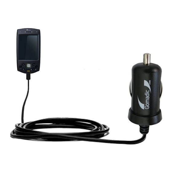 Gomadic Intelligent Compact Car / Auto DC Charger suitable for the HTC P6500 - 2A / 10W power at half the size. Uses Gomadic TipExchange Technology