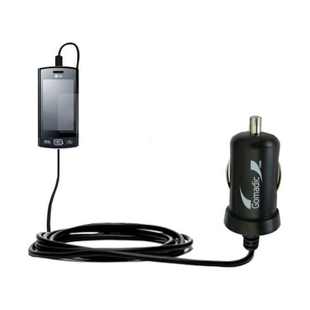 Gomadic Intelligent Compact Car / Auto DC Charger suitable for the LG B - 2A / 10W power at half the size. Uses Gomadic TipExchange Technology