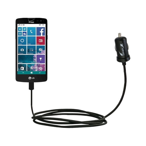 Gomadic Intelligent Compact Car / Auto DC Charger suitable for the LG Lancet - 2A / 10W power at half the size. Uses Gomadic TipExchange Technology