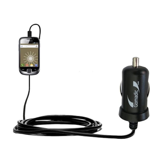 Gomadic Intelligent Compact Car / Auto DC Charger suitable for the Samsung Fit - 2A / 10W power at half the size. Uses Gomadic TipExchange Technology