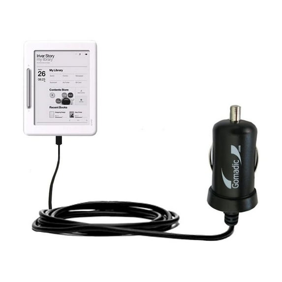 Gomadic Intelligent Compact Car / Auto DC Charger suitable for the iRiver Cover Story - 2A / 10W power at half the size. Uses Gomadic TipExchange Tech