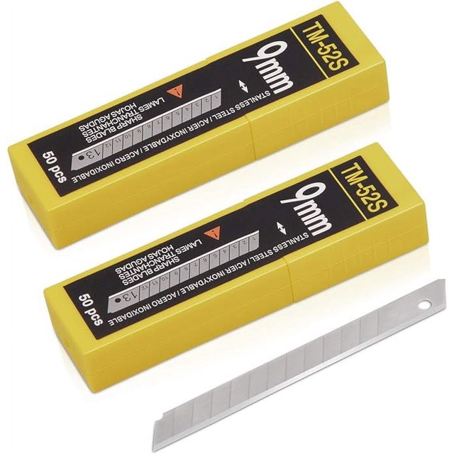 Gomake 9mm Utility Knife Replacement Blades, Snap Off Blades for 9MM
