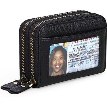Gomayee Credit Card Holder Women's Simple Card Wallet, Black