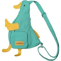 Gomayee Kawaii Duck Purse Unisex Funny Animal Shoulder Bag Cute Cartoon Chest Wallet Novelty Bag Unique Canvas Satchel Messenger Bag