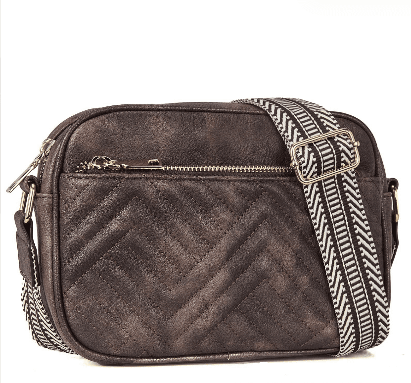 Gomayee Quilted Crossbody Bags for Women Vegan Leather Purses Small Shoulder Handbags with Wide Strap