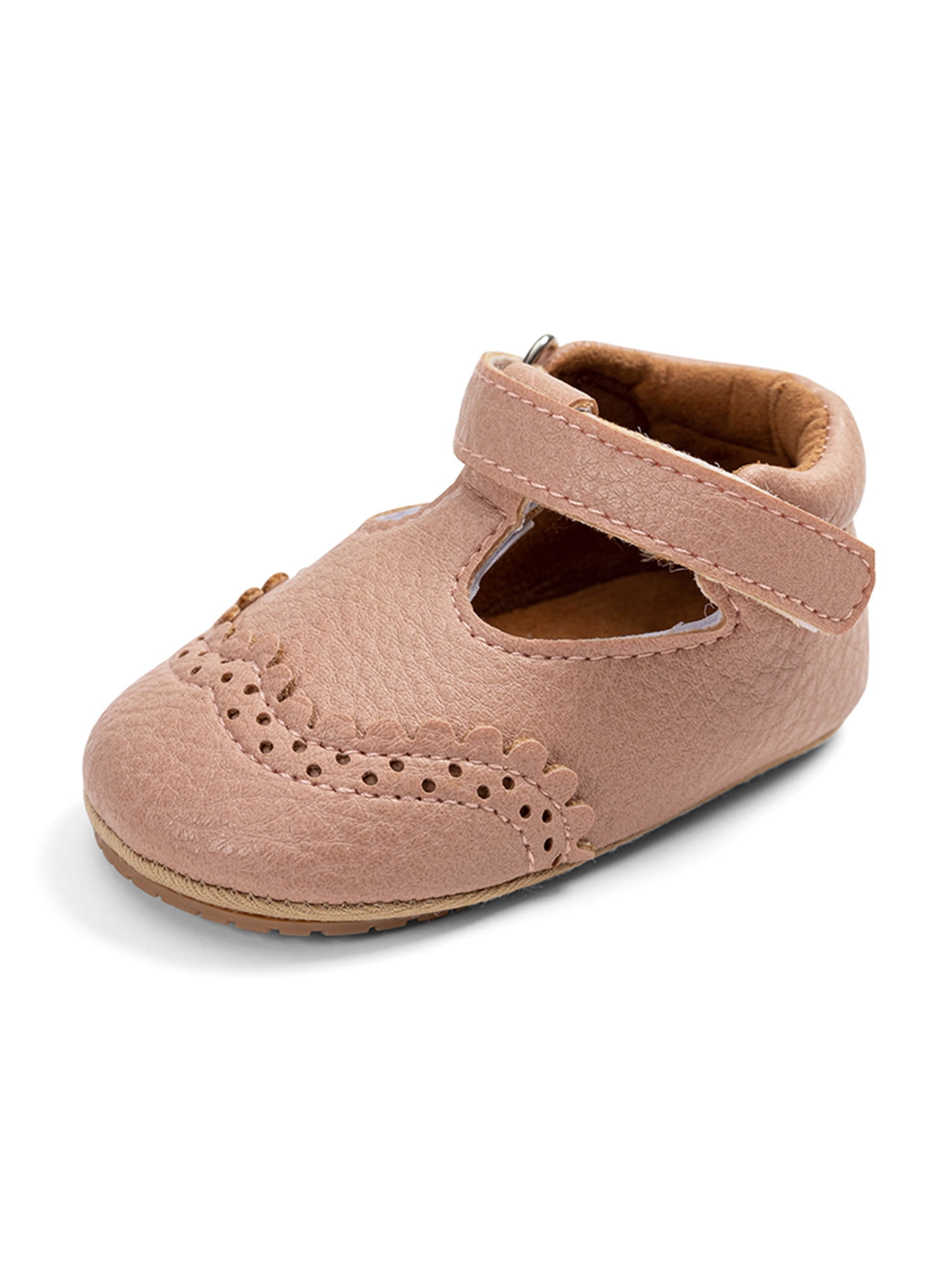 Gomelly Baby Girls Crib Shoes First Walkers Flats Soft Sole Princess