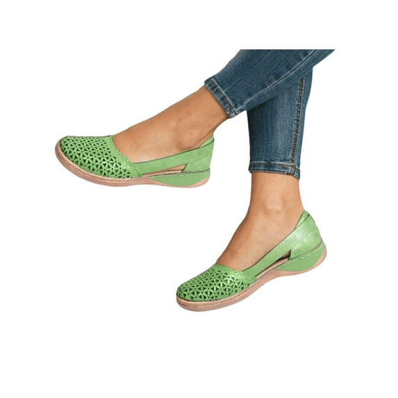 Gomelly Closed Toe Sandals for Women Casual Summer Hollow Out Flat Sandal Outdoor Shoes