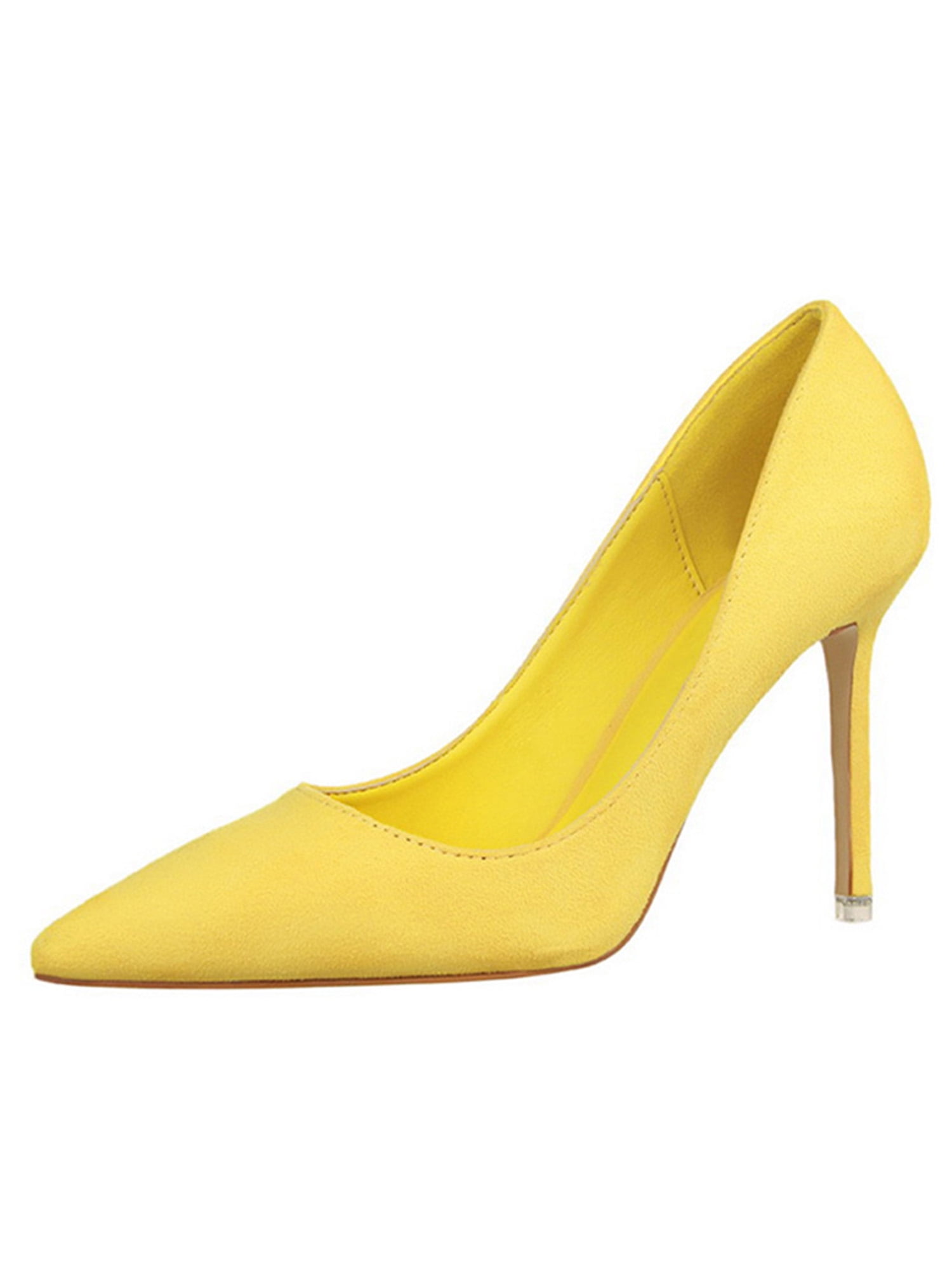 Buy online Pastel Yellow Strap Chunky Block Heels from heels for Women by  Chere for ₹1799 at 40% off | 2024 Limeroad.com