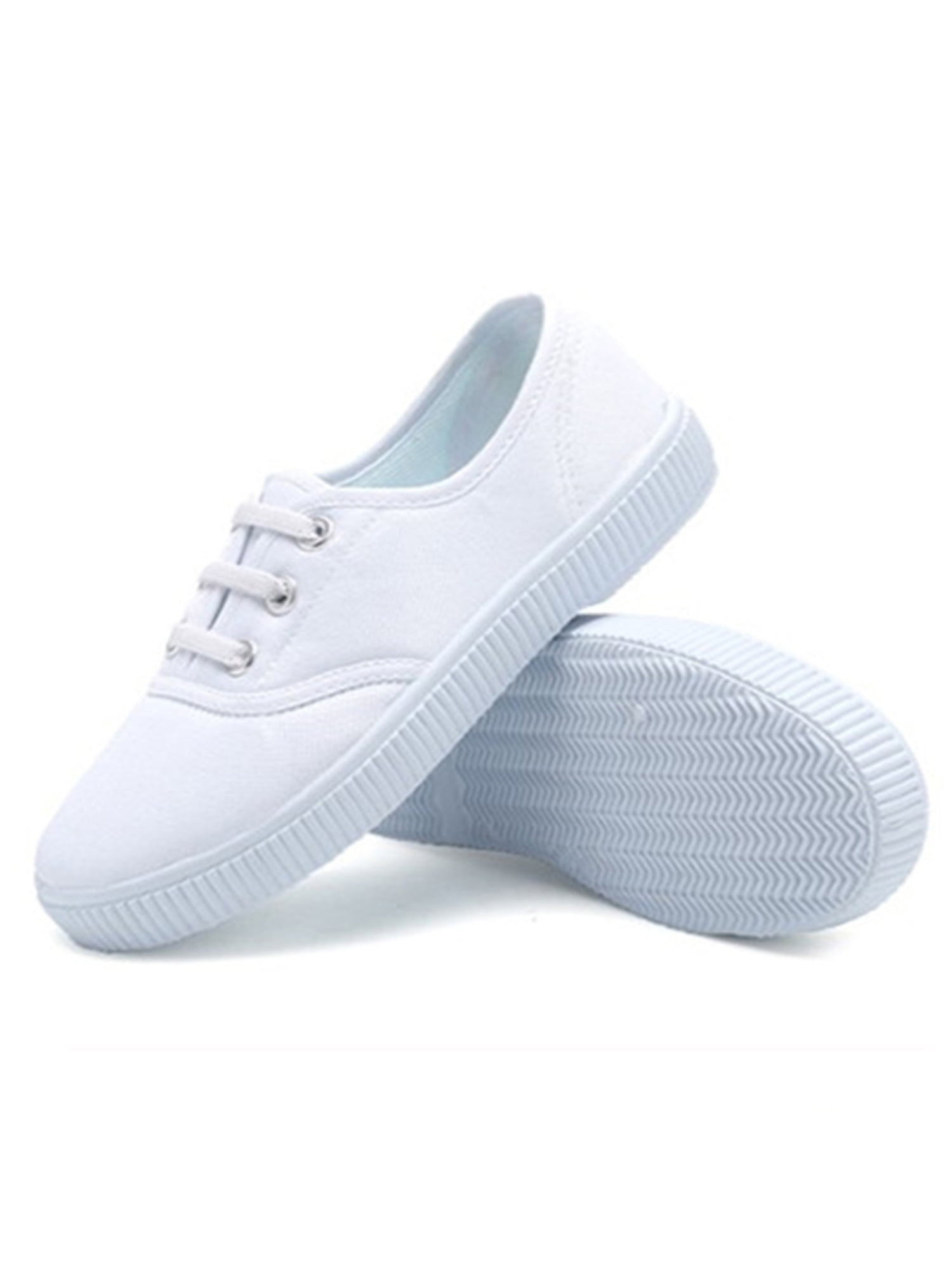 Gomelly Kids Canvas Sneakers White Cheer Shoes Toddler Boys Girls