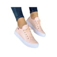 thumbnail image 1 of Gomelly Ladies Anti Slip Fashion Sneakers Lightweight Round Toe Casual Running Comfort Flats White Sneaker Pink 5, 1 of 3